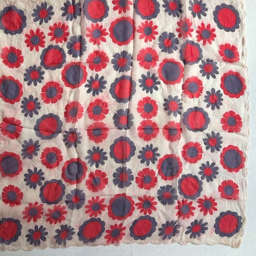 MCM Floral Print Scarf Made in Japan Vintage